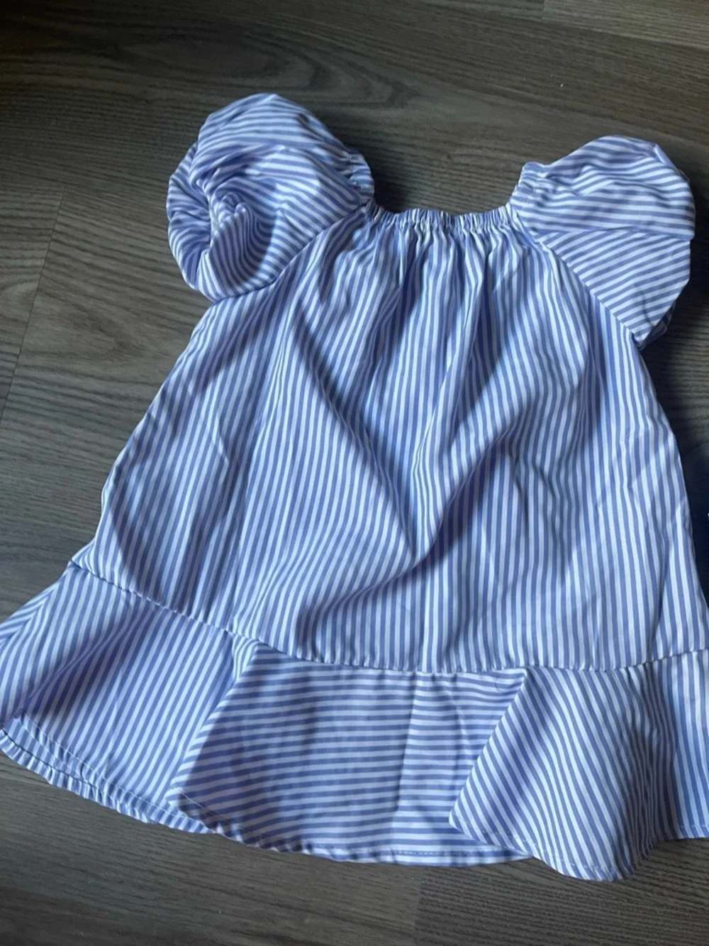 Habitual Girls 2-Piece Striped Dress & Bloomers Set Seersucker Coast Size 12 M